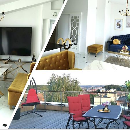 Ferienwohnung Luxury Penthouse With Large Terrace & Panoramic Old Town View Wilna Exterior foto